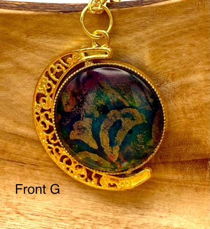 Luminous Double Sided Moondrop Pendant