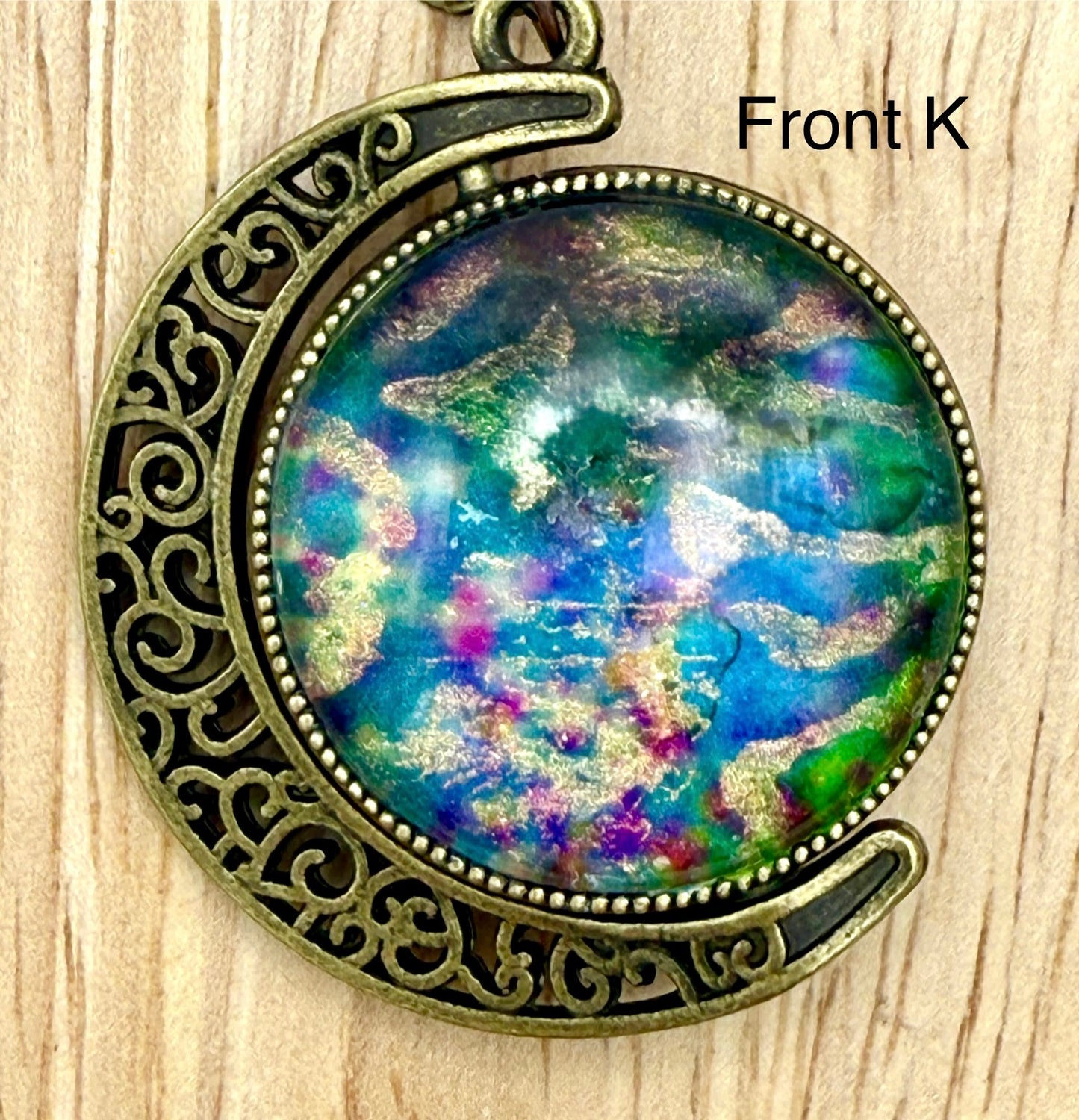 Luminous Double Sided Moondrop Pendant