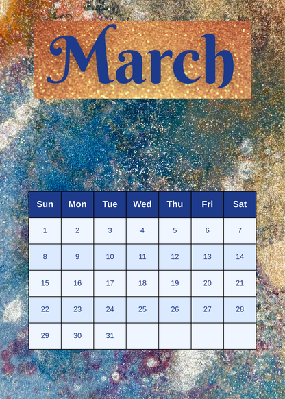 2026 Calendar Pages